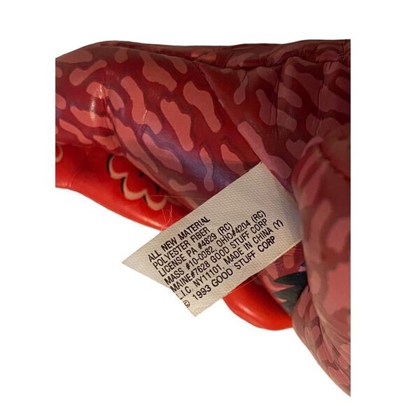 9“ 1993 Good Stuff  Corp Red Blue White T Rex Vinyl Plush - Picture 7 of 8